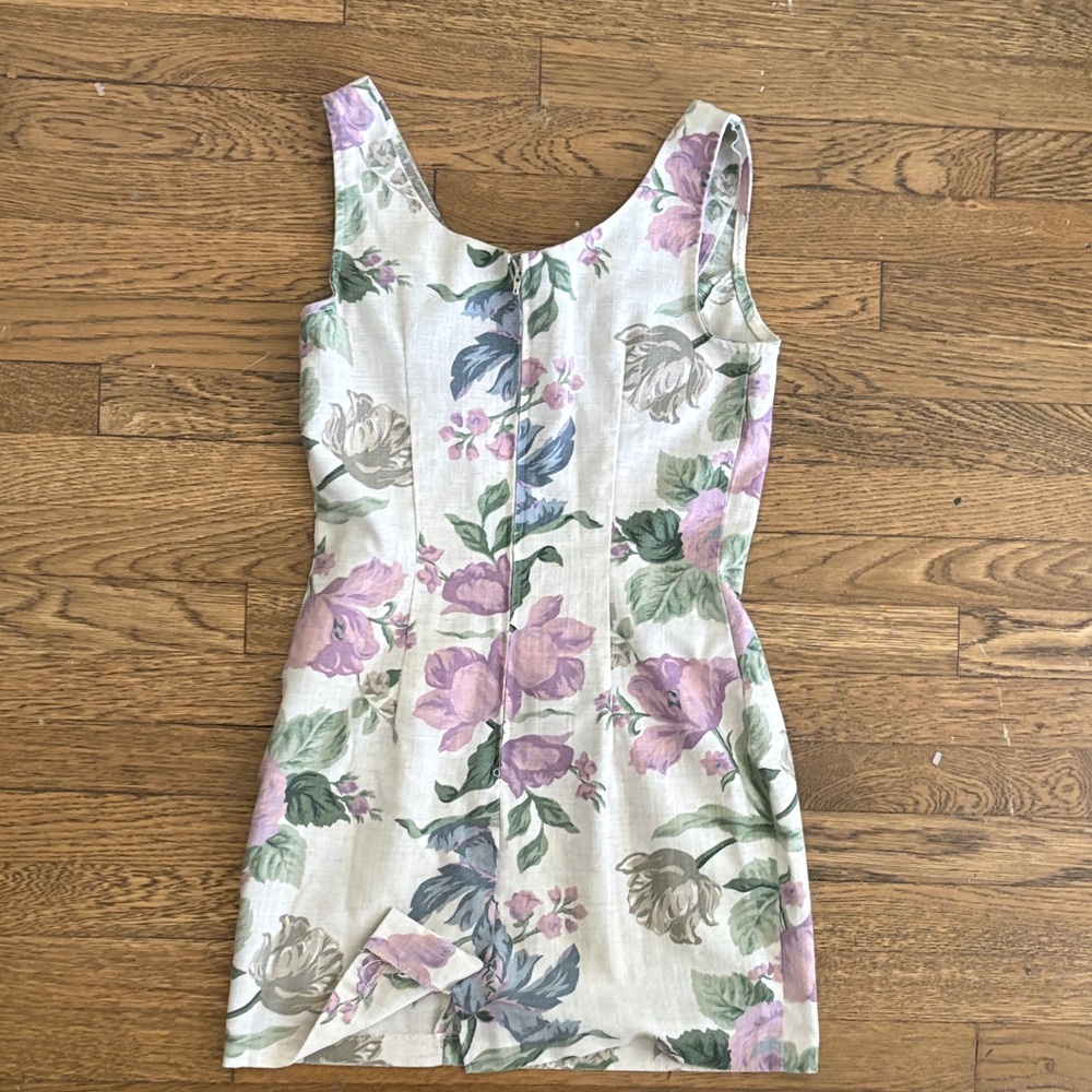 Rampage Floral Mini Dress in Purple and Green - Picture 7 of 8